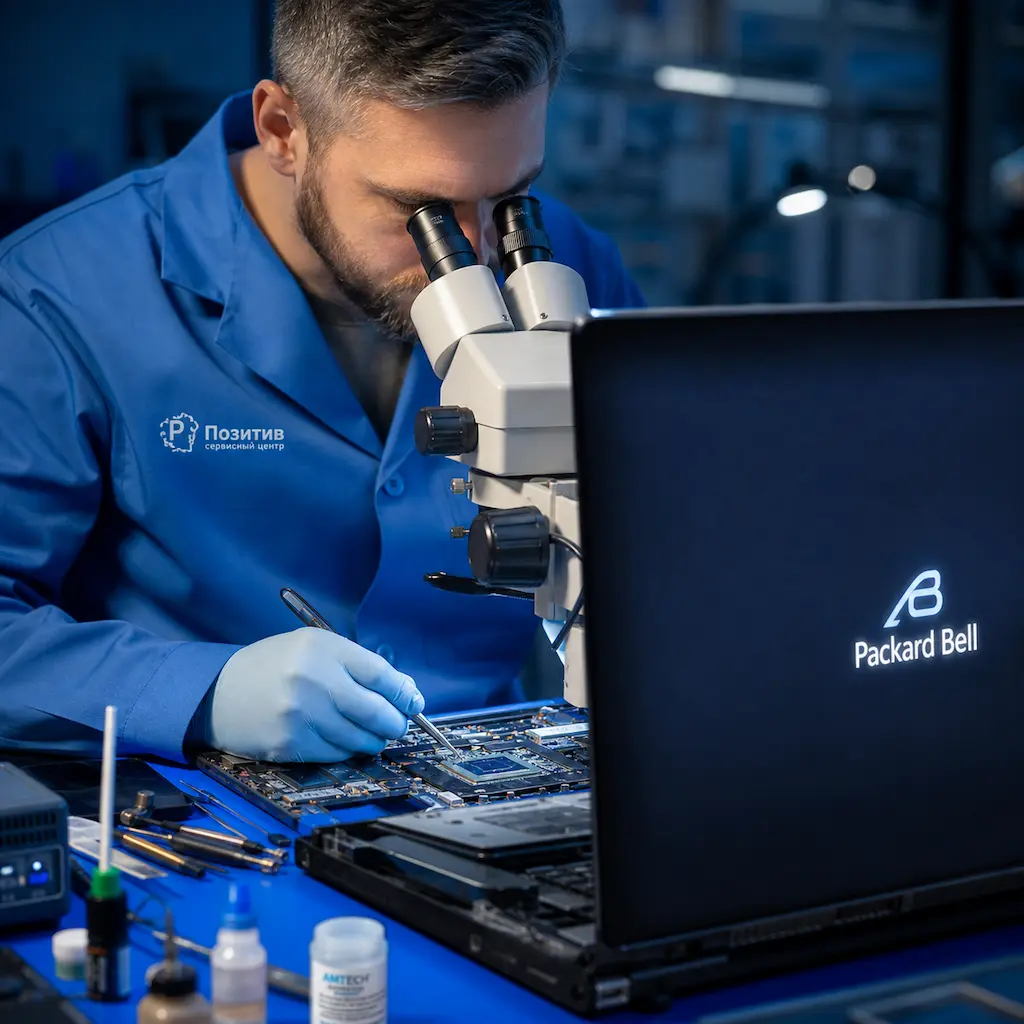 Замена видеокарты ноутбука Packard Bell в Дедовске
