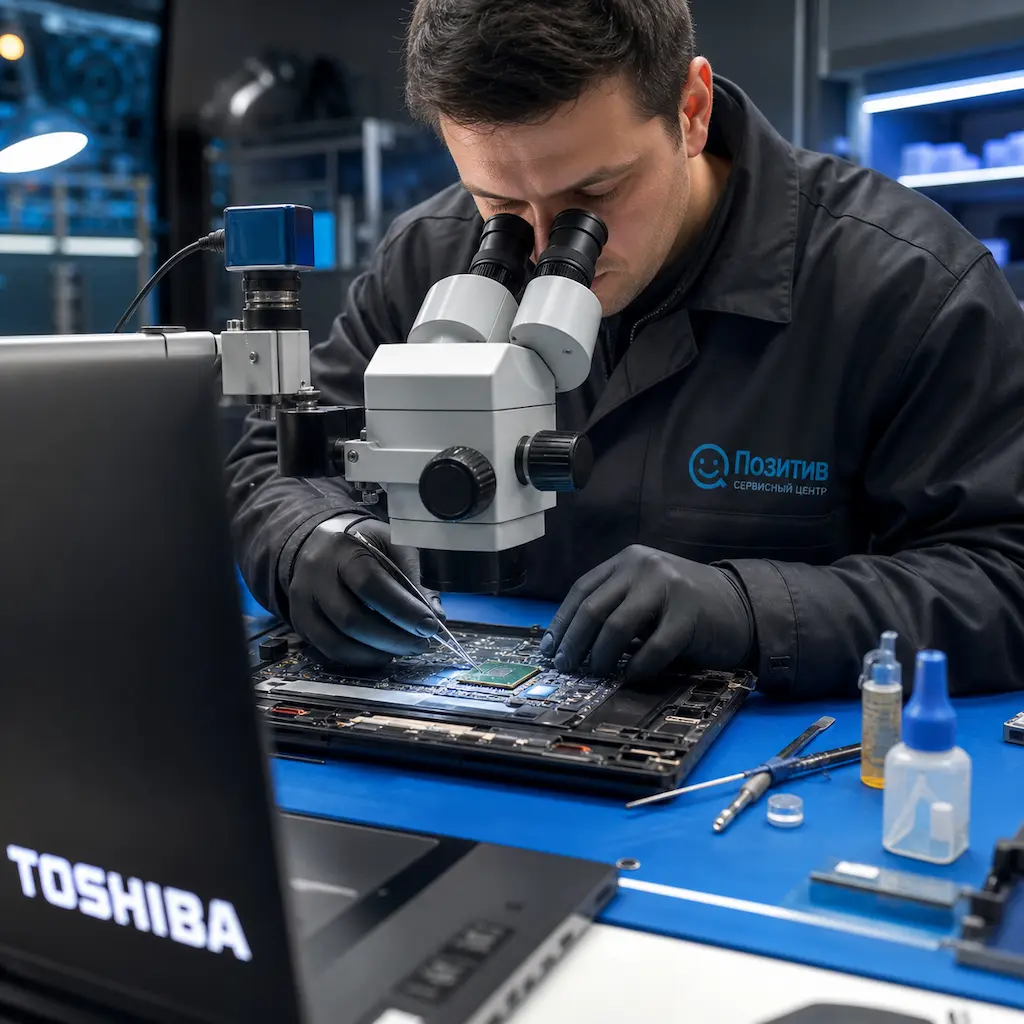 Замена видеокарты ноутбука Toshiba в Дедовске