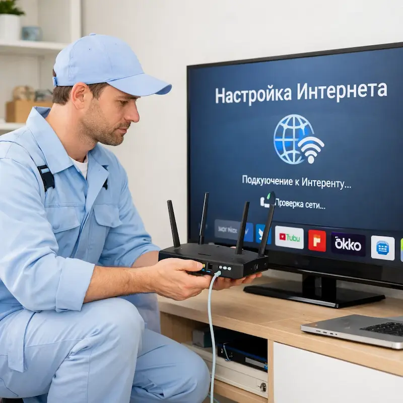 Настройка интернета на телевизоре в Дедовске