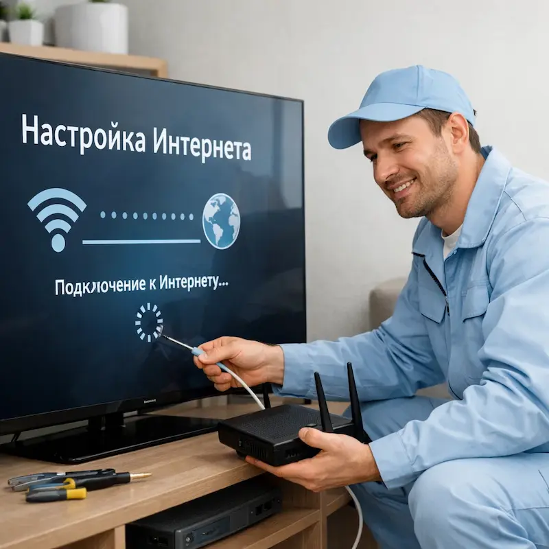 Настройка интернета на ТВ в Дедовске