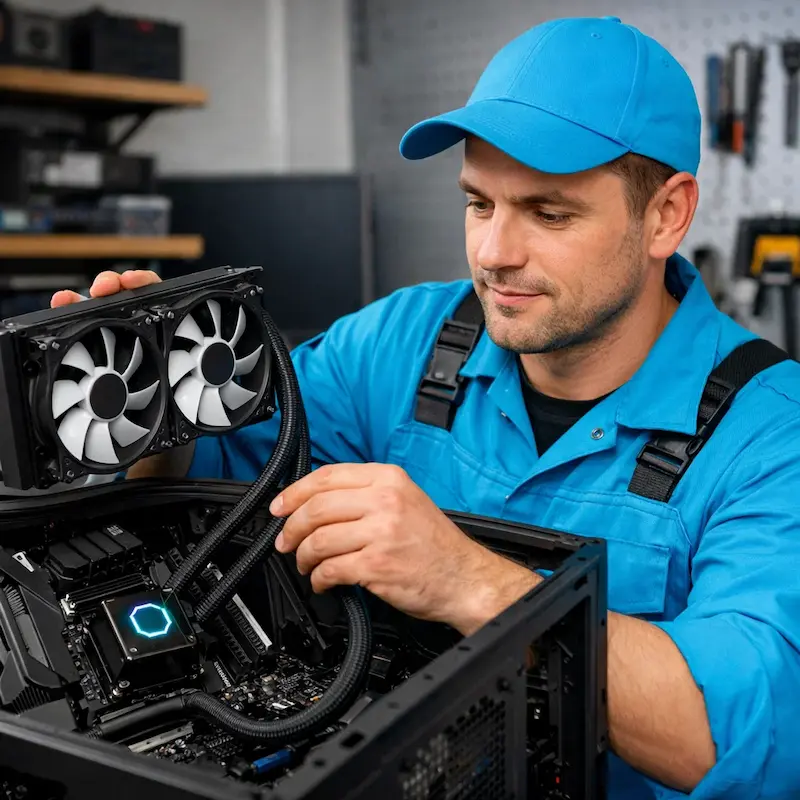 Установка водяного охлаждения на компьютер в Дедовске