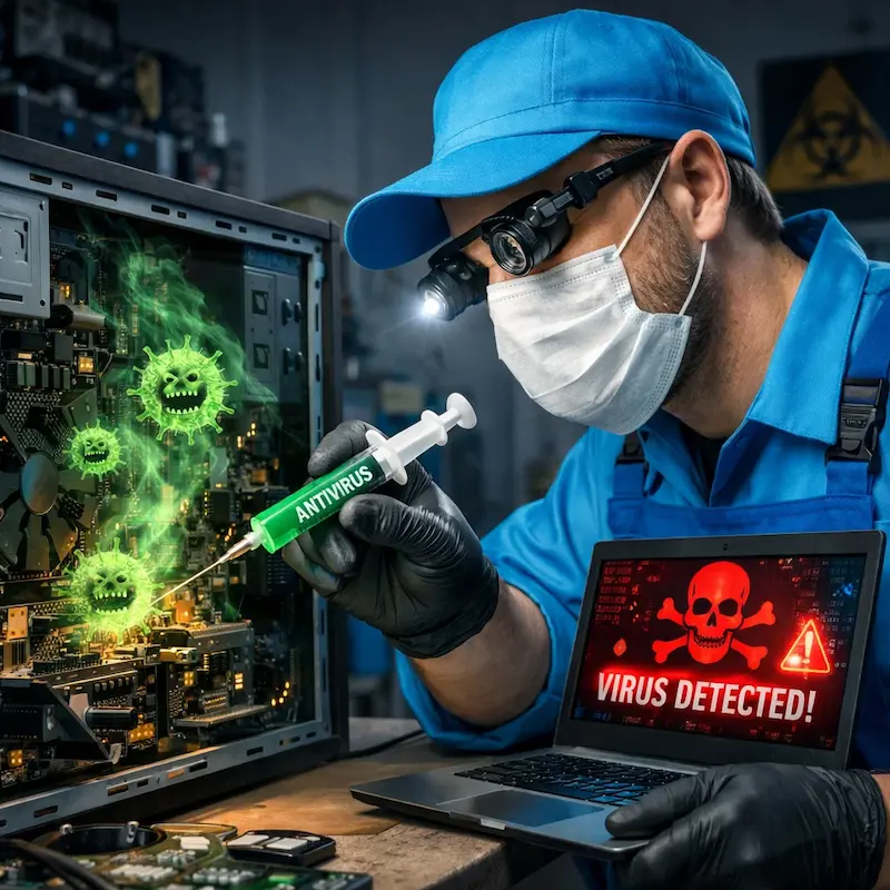 Лечение компьютера от вирусов в Дедовске на дому