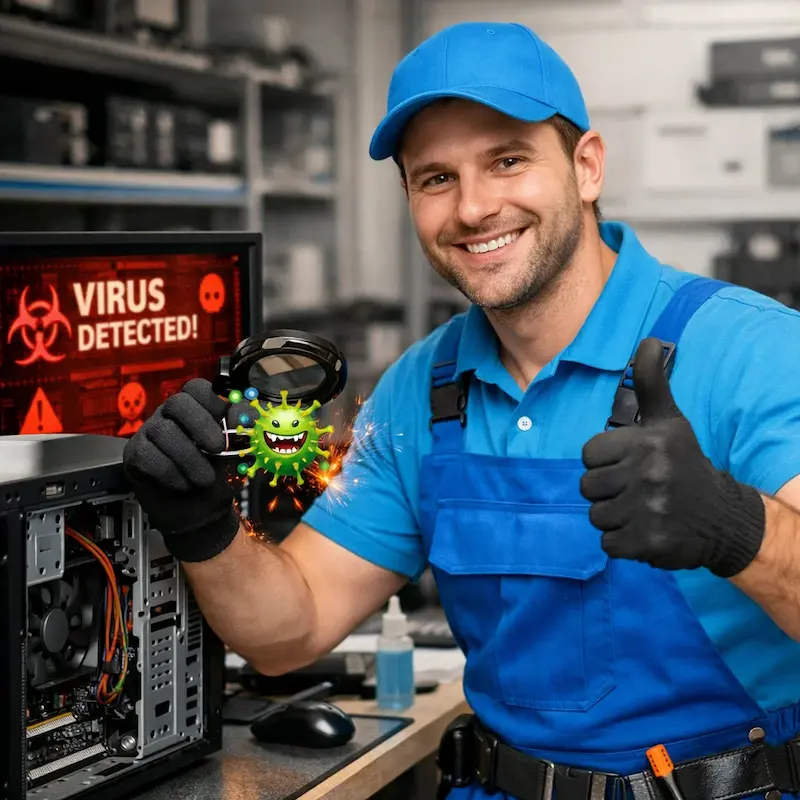 Удаление вирусов с компьютера в Дедовске